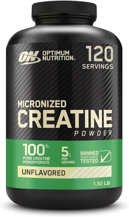 Optimum Nutrition Micronized Creatine Monohydrate Powder, Unflavored – Keto-Friendly, 120 Servings (Packaging May Vary).