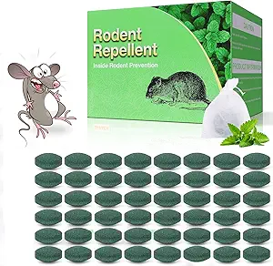 12-Pack Natural Peppermint Mouse Repellent, Safe for Pets and Family, Effective for Indoor and Outdoor Use Against Mice, Rats, and Pests