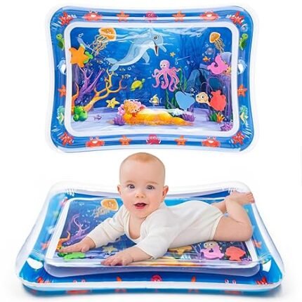 Tummy Time Water Play Mat | Inflatable Developmental Mat for Babies and Toddlers (3-12 Months), Interactive Water Play Toy for Infants