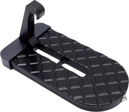 Car Door Step, Multi-Foldable Aluminum Alloy Roof Rack Step, Easy Access Door Step for Car Roof, Suitable for Most Cars, SUVs, and Trucks (Black)