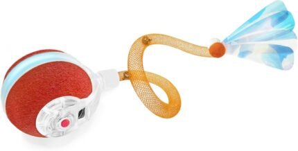 Interactive Cat Toys for Indoor Cats,The 3rd Generation Agile Moving Cat Ball with Elastic Mesh Tail,Automatic Cat/Kitten Toys for Bored Indoor Adult Cats