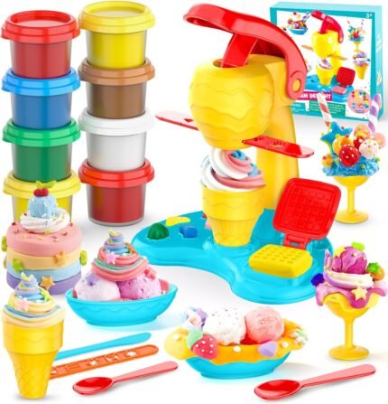 Playdough Sets for Kids Ages 4-8, Arts and Crafts Toys for 3-8 Year Old Boys & Girls, Gifts for 5-7, 8-13 Year Olds, Christmas & Birthday Gifts for Kids
